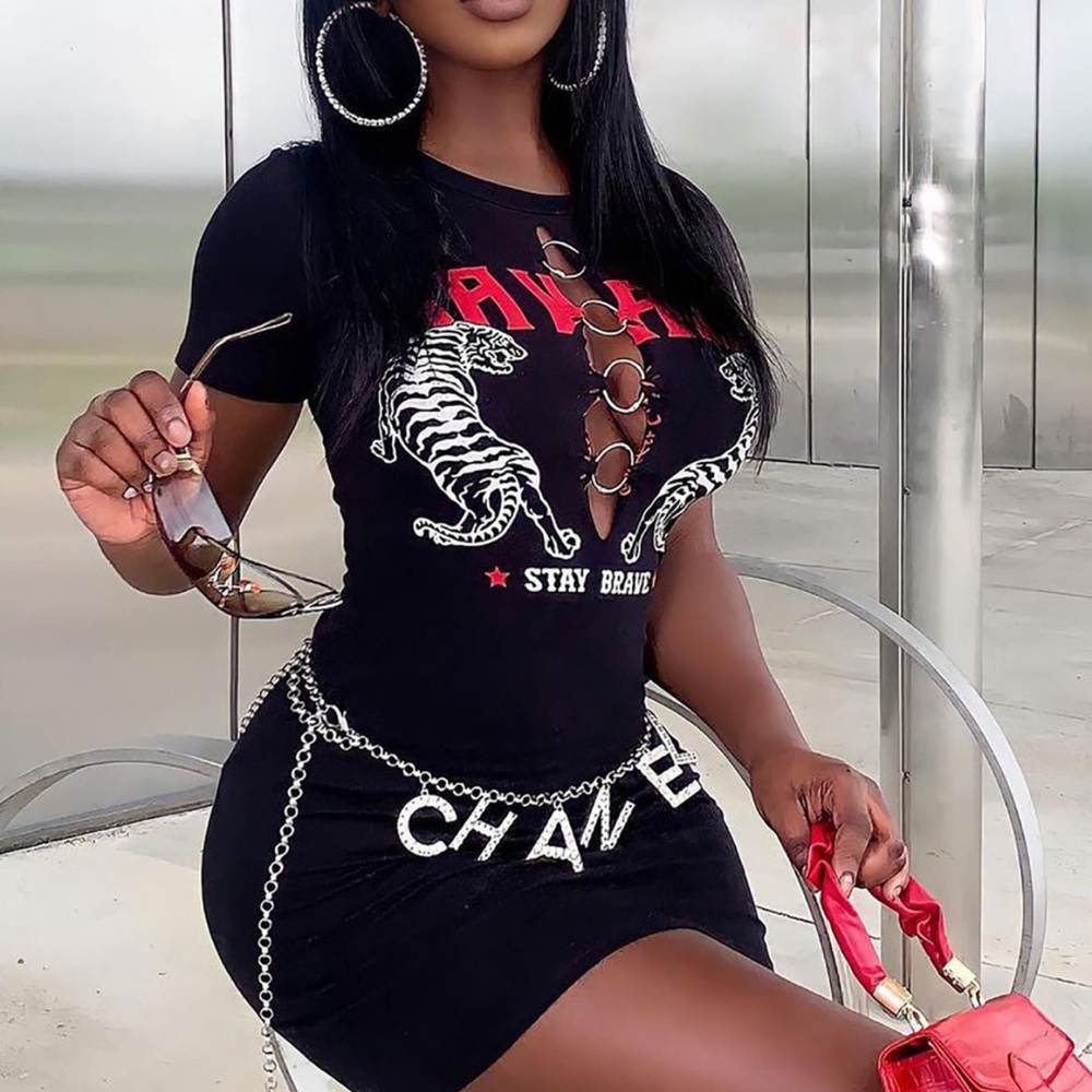 Fashion nova stay brave mini dress